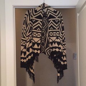 Cardigan with fringe